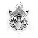 fenix and tiger tattoo design idea