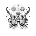 fenix and tiger tattoo design idea