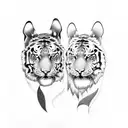 fenix and tiger tattoo design idea