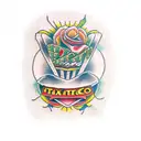 tacos morados tattoo design idea