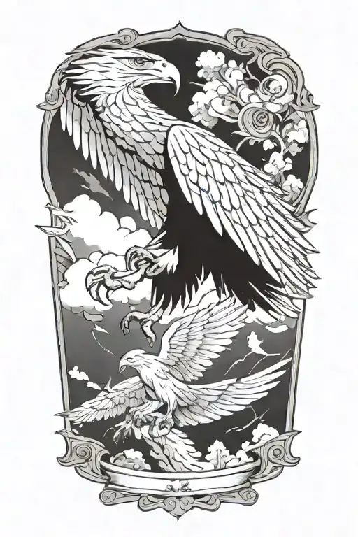 aguila soaring tattoo design idea