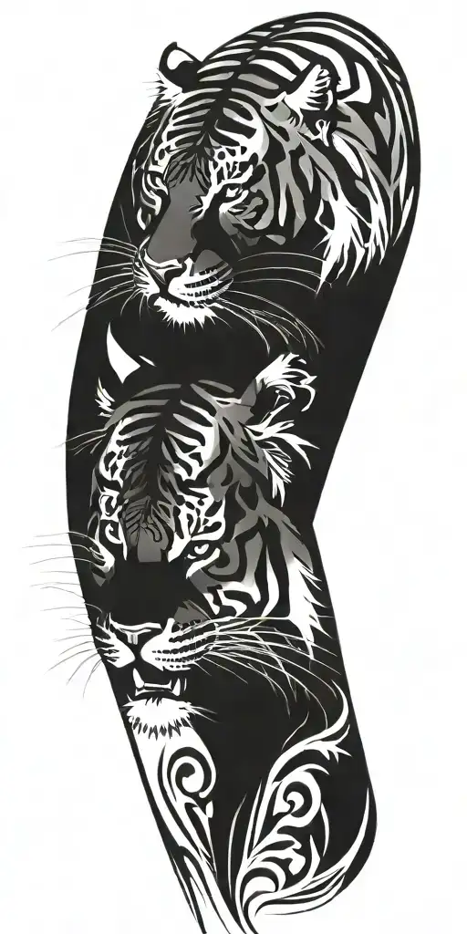 Bengal tiger tattoo design idea