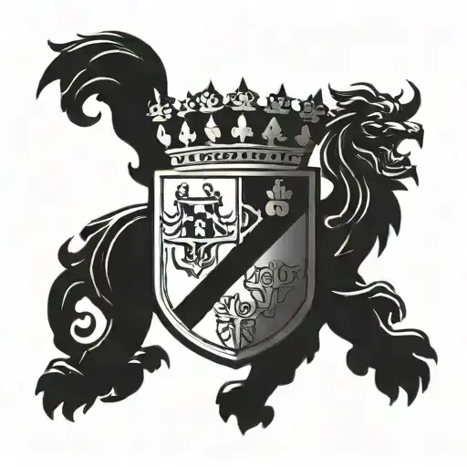 Barcelona Coat of Arms Leg Sleeve Tattoo tattoo design idea