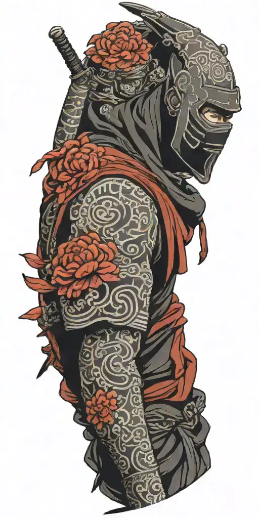 ninja tattoo design idea
