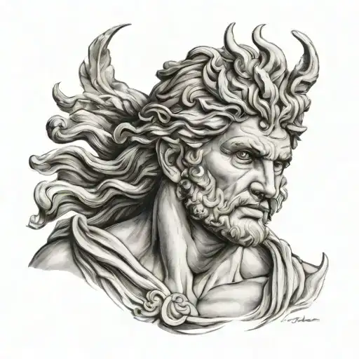 Apollo Greek god tattoo design idea