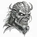 eddie iron maiden Face tattoo design idea
