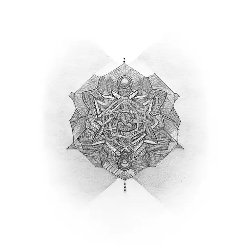 suminagashi tattoo design idea