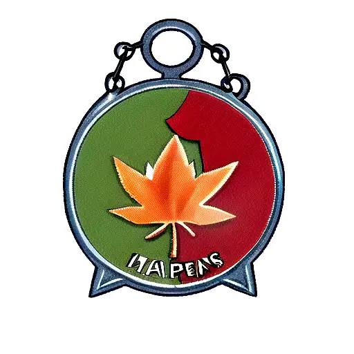 maple leafs chain tattoo design idea