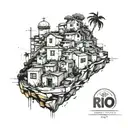 favela Rio de tattoo design idea