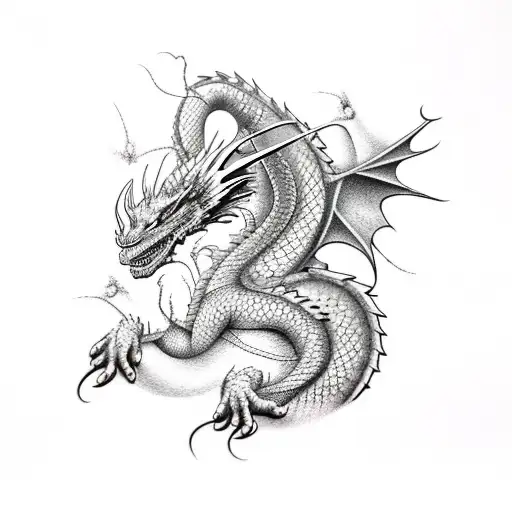 Dragon tattoo design idea