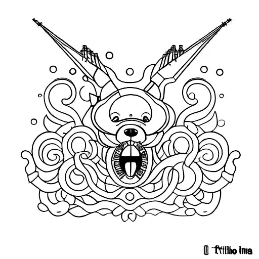 La palabra "Chinculla" y al lado de ella un pequeño piston o algo referente a la mecanica tattoo design idea