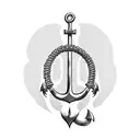 Anchor with a mouse whose tail is the rope tattoo design idea