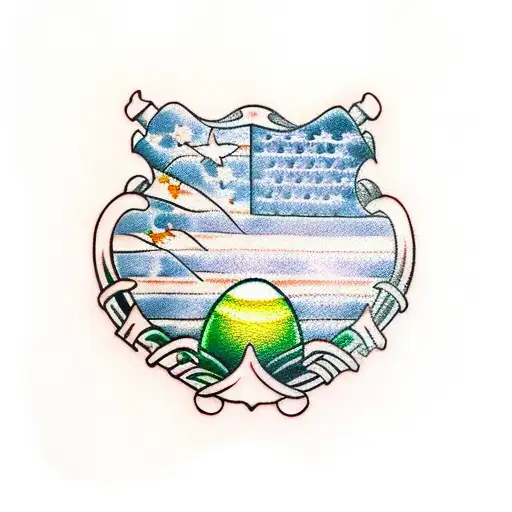 Easter Lilly Irish flag tattoo design idea