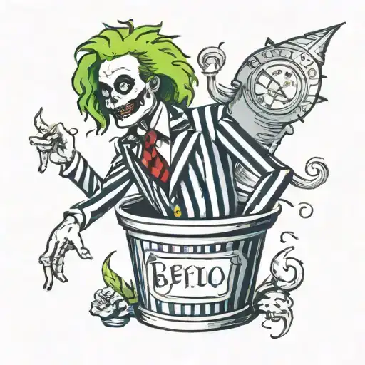 a beetlejuice tattoo tattoo design idea