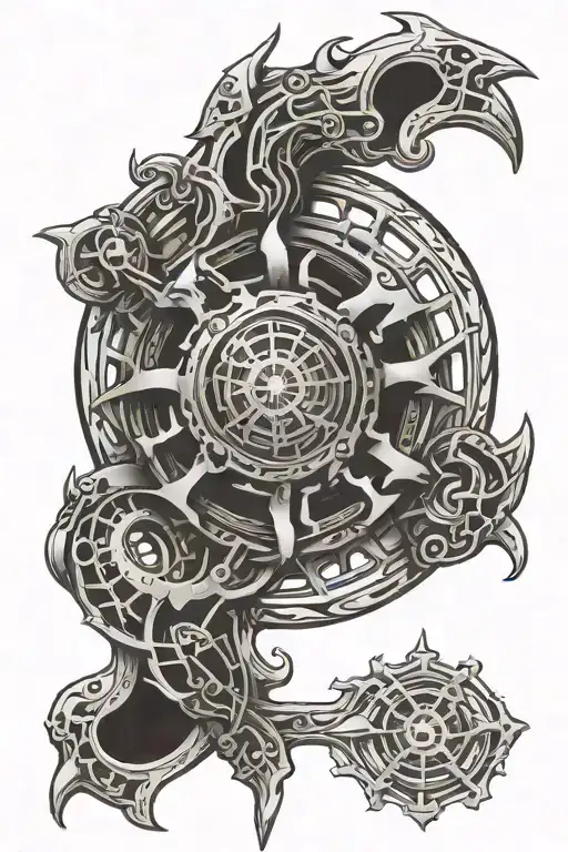 Strength Wisdom Charm Enigma tattoo design idea
