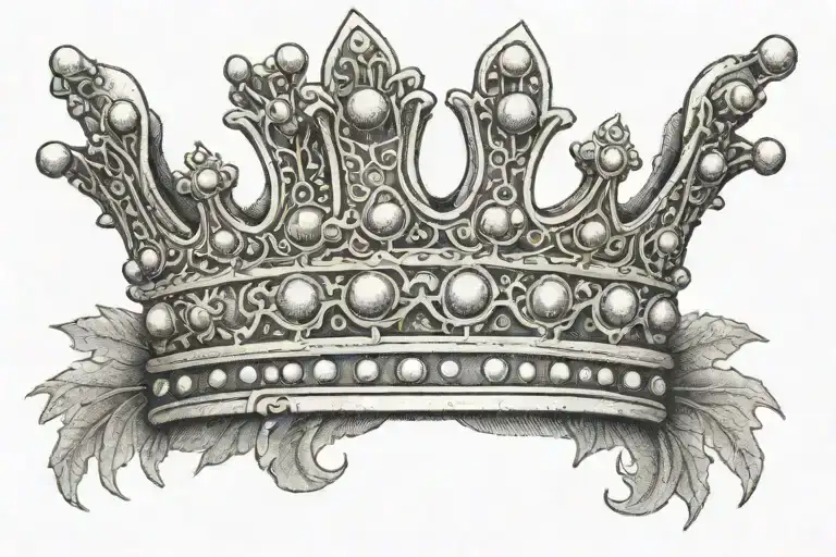 king crown tattoo design idea