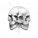 SKULL WITH ELECTRONIC CIRCUITS IN THE HALF OF THE FACES tattoo design idea