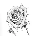 roses with lamb and king and queen crowns  tattoo design idea