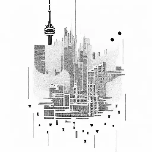  the Toronto skyline  tattoo design idea