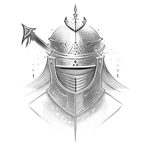 a knight vanquishing his enemy tattoo design idea