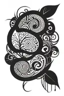 Nature Music tattoo design idea