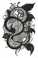 Nature Music tattoo design idea