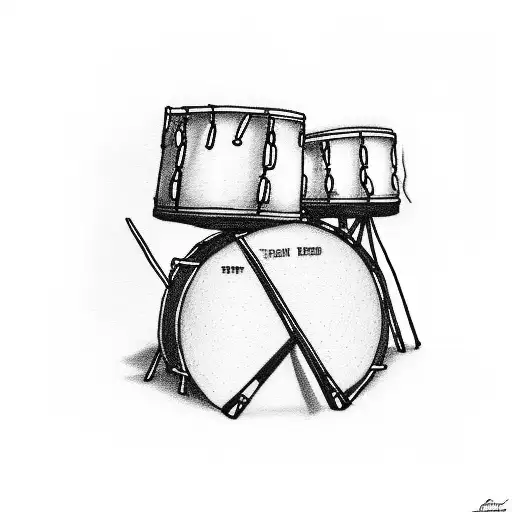 tarrot card with a drummer playing drums inside, head of the drummer just fire like flames and the date 1999 somewhere.  tattoo design idea