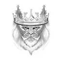 king and queen crowns tattoo design idea