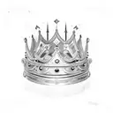 king and queen crowns tattoo design idea