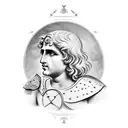 Alexander the Great on horseback tattoo design idea
