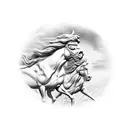 Alexander the Great on horseback tattoo design idea