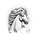 Alexander the Great on horseback tattoo design idea