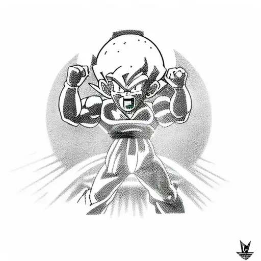 dragon ball Z workout tattoo design idea