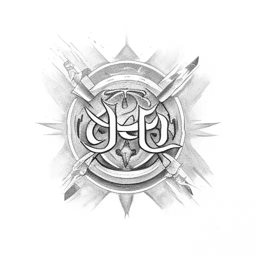 ambigram name "Parker Hazen" tattoo design idea