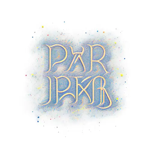 ambigram name "Parker Hazen" tattoo design idea