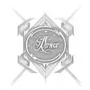 ambigram name "Parker, Conner and Jacob". tattoo design idea