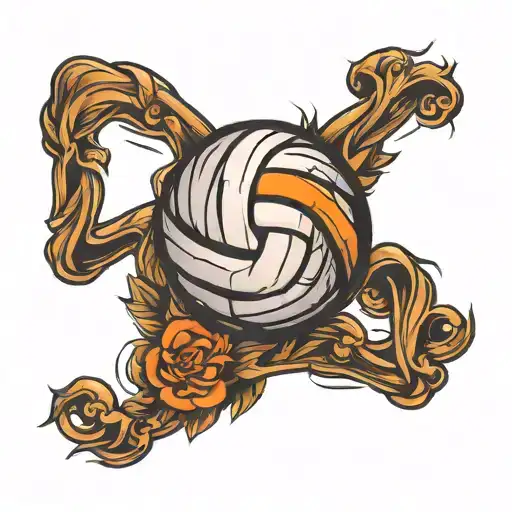 Volleyball tattoo design idea