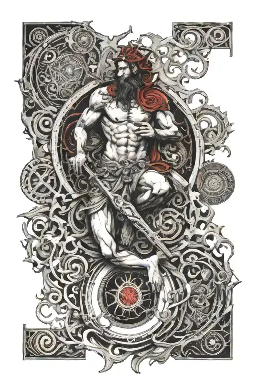 Make me a full leg tattoo about Dantes Inferno, divine comedy, and 9 circles of hell. Combination of black and red ink.  tattoo design idea