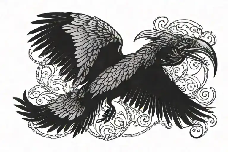 The bird of hermes is my name eating my wings to make me tame" tattoo design idea