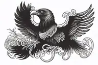 The bird of hermes is my name eating my wings to make me tame" tattoo design idea