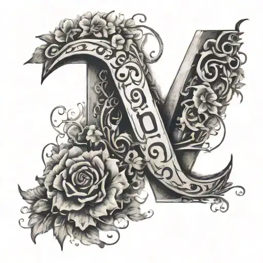 numbers 2000 written tattoo design idea
