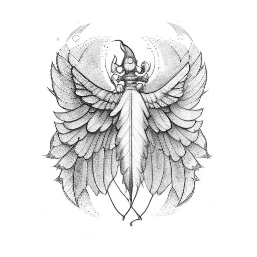 Tomato plant growing wings tattoo design idea