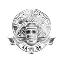 father and son tattoo design idea