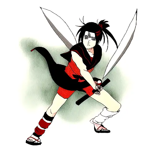 Itachi with a kunai tattoo design idea