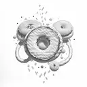 jam doughnut tattoo design idea