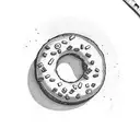 doughnut tattoo design idea