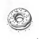 doughnut tattoo design idea