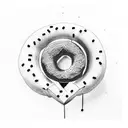 doughnut tattoo design idea