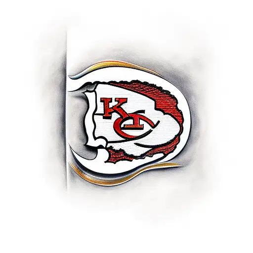 A surreal interpretation of the Kansas City Chiefs tattoo design idea