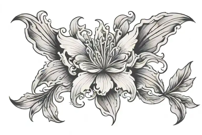 Holy Spirit flower  tattoo design idea